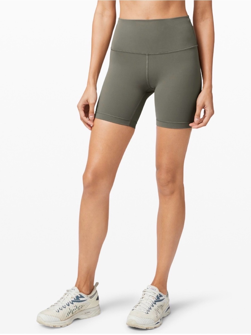 Wunder Train High Rise Short 6” in gray sage